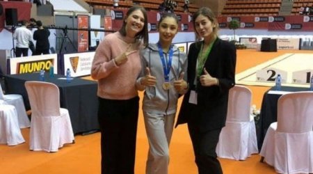 Azərbaycanlı gimnast İspaniyada gümüş medal qazandı