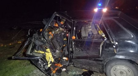 Bərdədə 3 avtomobil toqquşdu: Ölü və yaralılar var - FOTO