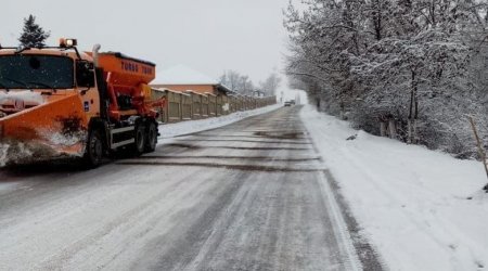 Qubada bu yollar buz bağladı - 17 dərəcə şaxta var - FOTO