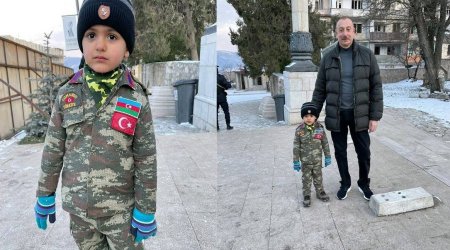 Prezidentlə görüşən 4 yaşlı “general-leytenant” DANIŞDI: “İlham baba mənə 