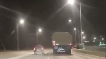 Rusiya raketlərini daşıyan maşın karvanı Krımda – VİDEO   