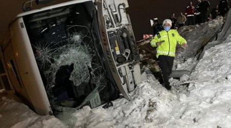 Türkiyədə ağır yol qəzası: 25 yaralı var