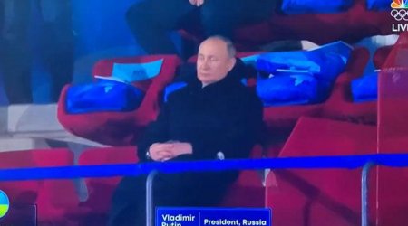 Putin Pekində Ukraynanın təqdimatı zamanı 