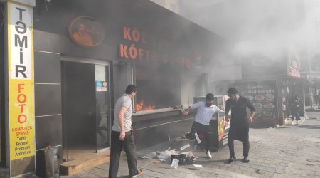 Dönərxanadakı yanğın söndürüldü - YENİLƏNİB 