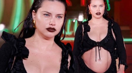 Ana olmağa hazırlaşan Adriana Lima podiumda - FOTO 