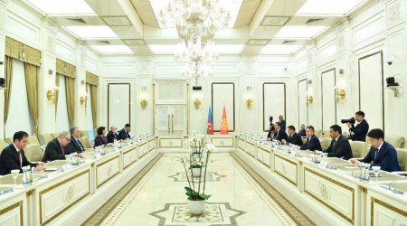 Sahibə Qafarova Qırğızıstan Prezidenti ilə görüşdü - FOTO