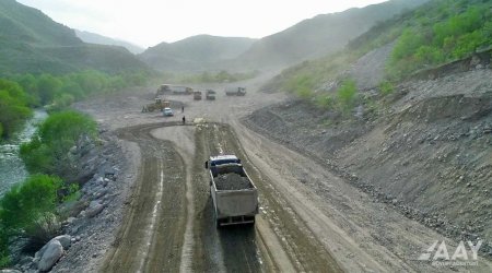 Qubadlı-Eyvazlı avtomobil yolunun tikintisi ilə bağlı YENİ XƏBƏR - FOTO