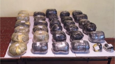 İrandan Azərbaycana 27 kq narkotikin keçirilməsinin qarşısı alındı