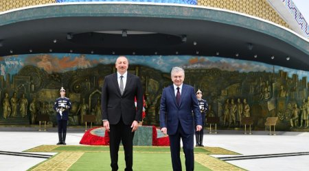 Azərbaycan və Özbəkistan prezidentləri ağac əkdilər - FOTO