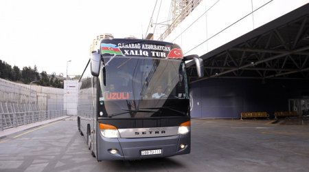 Bakıdan çıxan ilk sərnişin avtobusu Füzuliyə çatdı - YENİLƏNİB