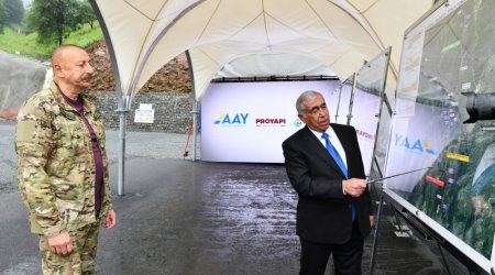 Prezident Toğanalı-Kəlbəcər avtomobil yolunda 2 tunelin tikintisi ilə tanış oldu - YENİLƏNİB