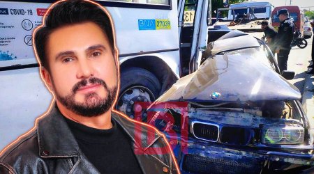 Nadir Qafarzadə ölümdən döndü - Avtobus avtomobilini vurdu – VİDEO 