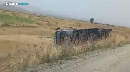 Cəbrayıl-Füzuli yolunda QƏZA – Yük maşını aşdı - FOTO