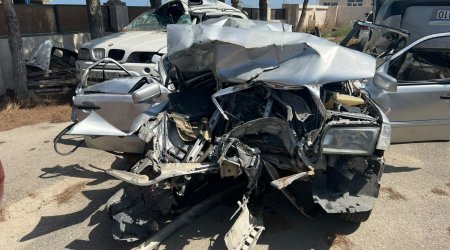 Quba yolundakı qəzada sürücünün atası öldü - Özü yaralandı - FOTO