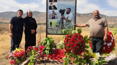 Şəhid jurnalist Sirac Abışov ziyarət olundu – FOTO   