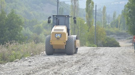 Qubada 6 kəndin yolu bərpa olunur - FOTO