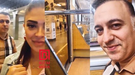 Hüseynin aktrisa xanımı ilə METRO MACƏRASI: “Yessentukiyə gedirik” - VİDEO 
