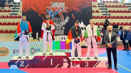 Azərbaycan taekvondoçusu Avropa çempionatında gümüş medal qazandı