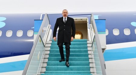 Prezident İlham Əliyev Rusiyaya işgüzar səfər edib - YENİLƏNİB - VİDEO 