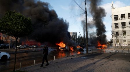 Ukrayna Kiyevə cavab olaraq Belqorodu bombalayır - VİDEO