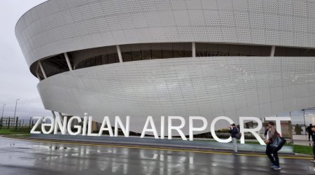 Zəngilan hava limanına eniş edən təyyarənin ANBAAN GÖRÜNTÜLƏRİ 