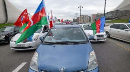 Bakıda Vətən müharibəsi qazilərinin Zəfər Yürüşü keçirilir - FOTO