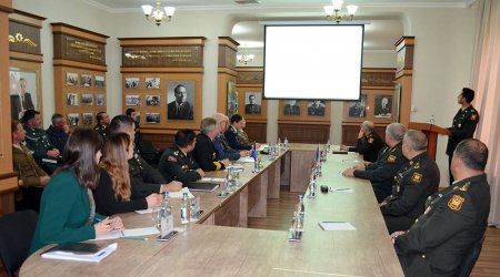 NATO-nun nümayəndə heyəti Milli Müdafiə Universitetini ziyarət etdi - FOTO 