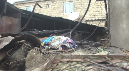 Sumqayıtda 2 uşağın yanaraq öldüyü evdən görüntülər – VİDEO