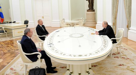 Putin: “Dünən İlham Əliyev və Paşinyanla üçtərəfli görüş keçirdik” - VİDEO