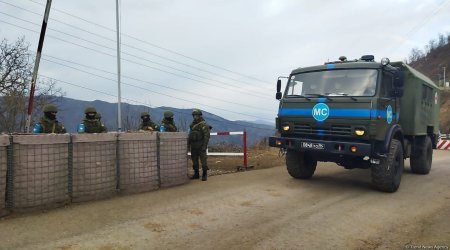 Bu gün Xankəndi-Laçın yolundan sülhməramlıların 15 avtomobili keçib