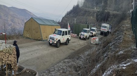 Laçın yolunda aksiya keçirilən yerdən BQXK-nın avtomobilləri maneəsiz hərəkət edib