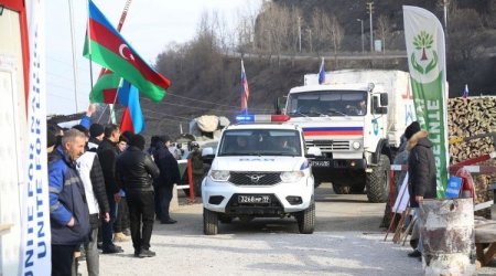 Sülhməramlıların daha 9 avtomobili Laçın yolundan maneəsiz keçdi – FOTO  