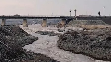 Tərtərçayda suyun səviyyəsi qalxdi, evi su basdı - FOTO