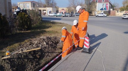 Kürdəmirin mərkəzi küçə və prospektlərinin işıqlandırılması yenidən qurulur - FOTO