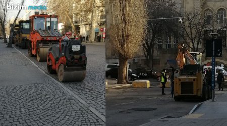 Füzuli küçəsindəki dağılmış yol- Bizim.Media yazdıqdan sonra TƏMİRƏ BAĞLANDI, AMMA... - FOTO 