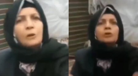 Xoyda azərbaycanlı ana İran məmurlarına etiraz etdi – VİDEO