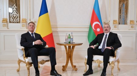 Azərbaycan və Rumıniya prezidentlərinin təkbətək görüşü olub - FOTO/VİDEO