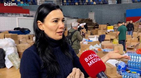 Türkiyəyə göndərilən yardımları çeşidləmək üçün könüllülərə EHTİYAC VAR - VİDEO