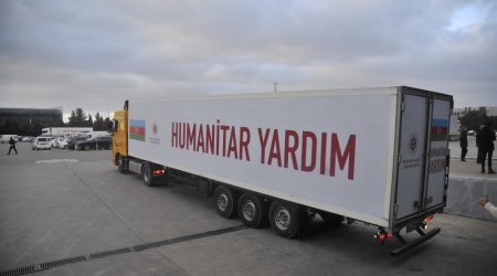Mehriban Əliyevanın göstərişi ilə göndərilən humanitar yardım Türkiyəyə çatdı - FOTO/VİDEO