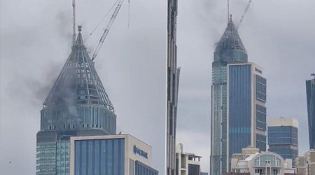 İstanbulun “Maliyyə Mərkəzi”ndə YANĞIN - VİDEO 