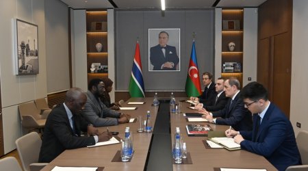 Ceyhun Bayramov Qambiya XİN başçısını QƏBUL ETDİ - FOTO 