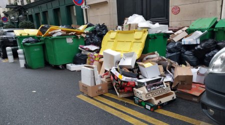 Tətildən sonra Paris küçələrində 4 500 ton zibil yığılıb - FOTO