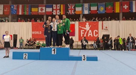 Gimnastlarımız Belçikada qızıl və gümüş medal qazandı - FOTO