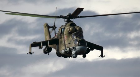 Ukrayna hərbçiləri Rusiyaya məxsus Mi-24 helikopterini MƏHV EDİB 