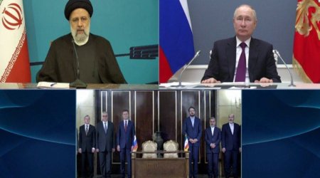 Putin Rəşt-Astara sazişin imzalanması mərasimində iştirak etdi - VİDEO