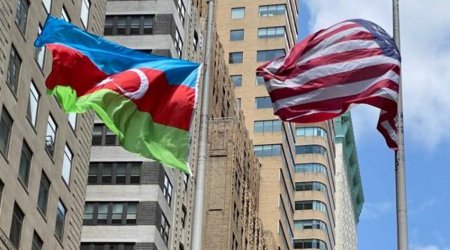 Nyu-Yorkda Azərbaycan bayrağı ucaldıldı - FOTO
