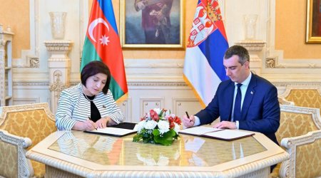 Azərbaycan və Serbiya parlamentləri arasında anlaşma memorandumu imzalanıb