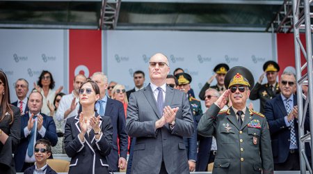 Zakir Həsənov Gürcüstanda keçirilən hərbi paradda iştirak edib - FOTO 