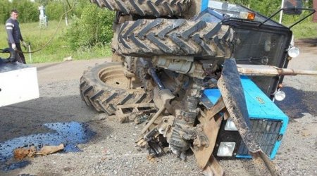 Cəlilabadda əkin sahəsinə traktor aşdı - Sürücü xəsarət aldı 