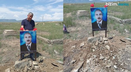 Tanınmış jurnalist Ağdamda 30 ildən sonra atasının məzarını TAPDI – FOTO/VİDEO  
